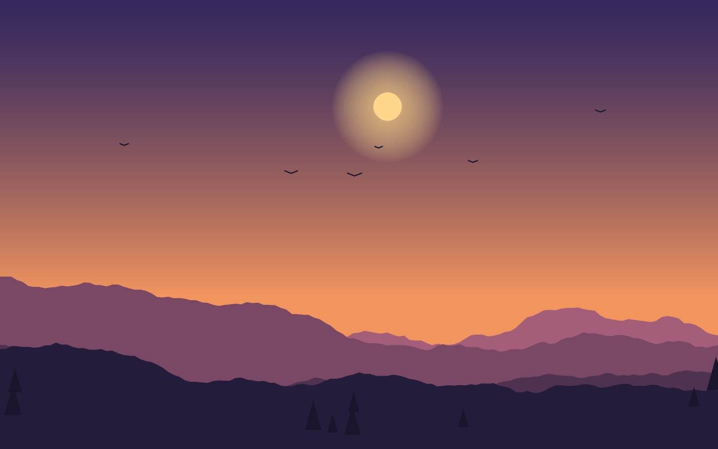 Illustrazione di un paesaggio