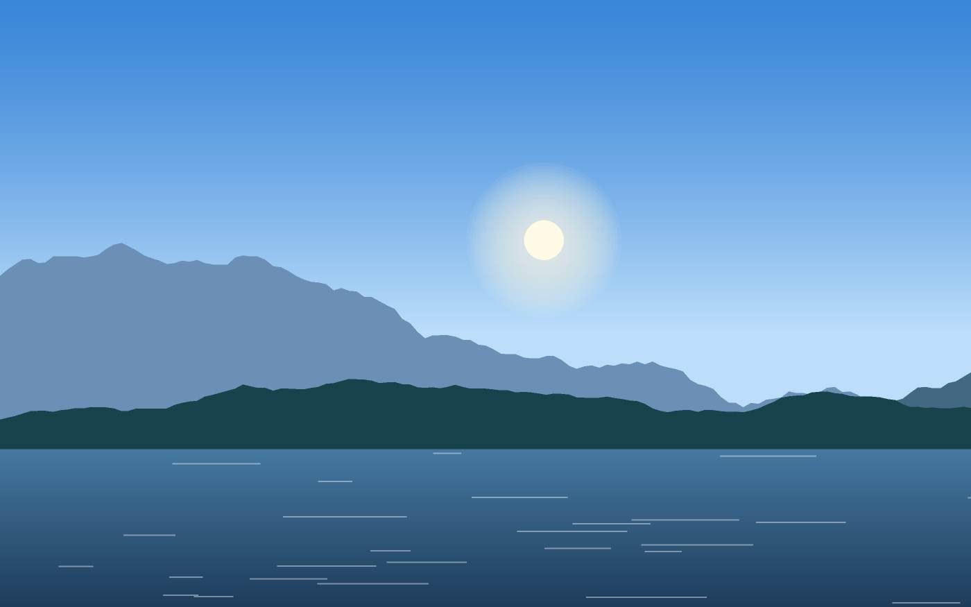 Ilustração de uma paisagem