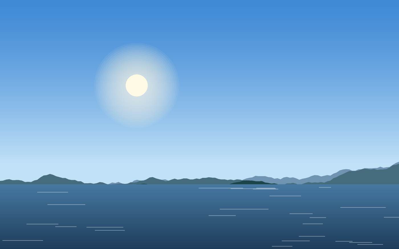 Ilustração de uma paisagem