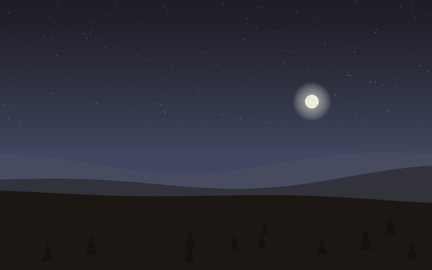 Ilustração de uma paisagem
